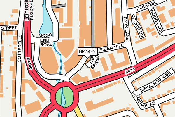 HP2 4FY map - OS OpenMap – Local (Ordnance Survey)