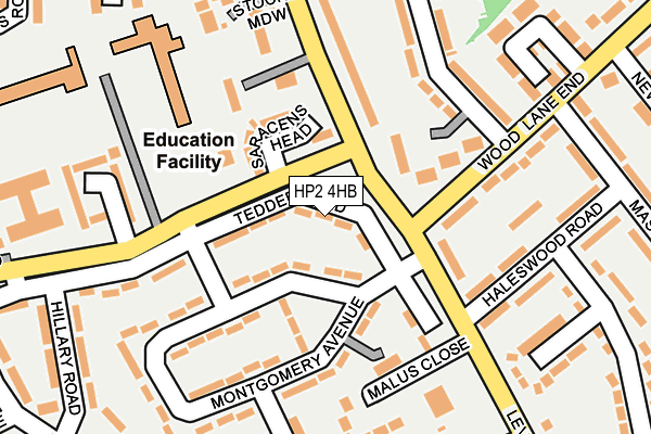 HP2 4HB map - OS OpenMap – Local (Ordnance Survey)