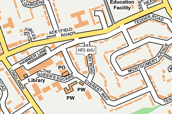 HP2 4HU map - OS OpenMap – Local (Ordnance Survey)