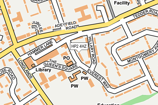 HP2 4HZ map - OS OpenMap – Local (Ordnance Survey)