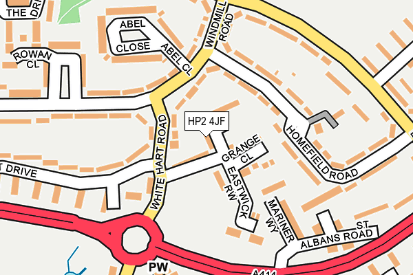 HP2 4JF map - OS OpenMap – Local (Ordnance Survey)