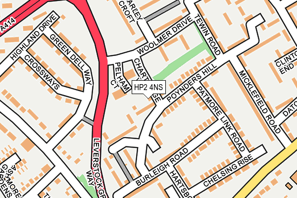 HP2 4NS map - OS OpenMap – Local (Ordnance Survey)