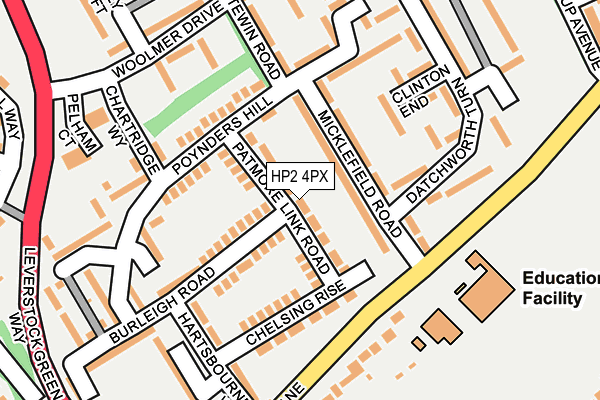 HP2 4PX map - OS OpenMap – Local (Ordnance Survey)
