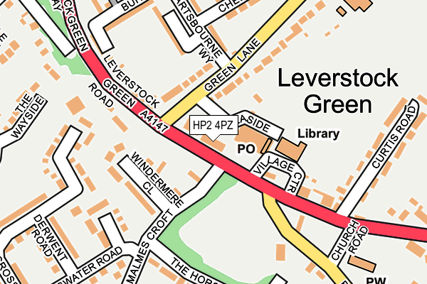 HP2 4PZ map - OS OpenMap – Local (Ordnance Survey)