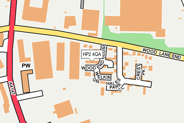 HP2 4QA map - OS OpenMap – Local (Ordnance Survey)