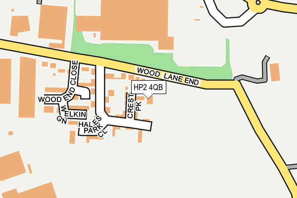 HP2 4QB map - OS OpenMap – Local (Ordnance Survey)