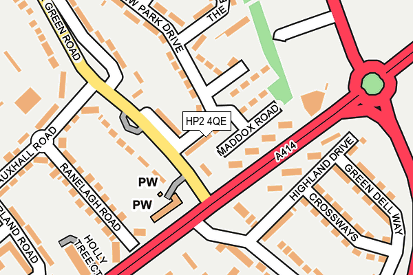 HP2 4QE map - OS OpenMap – Local (Ordnance Survey)