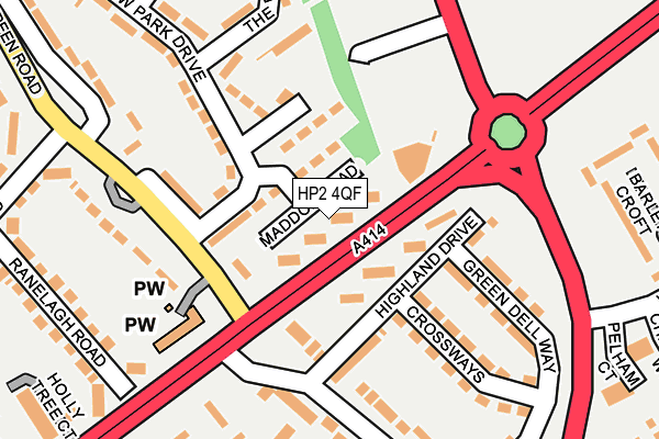 HP2 4QF map - OS OpenMap – Local (Ordnance Survey)