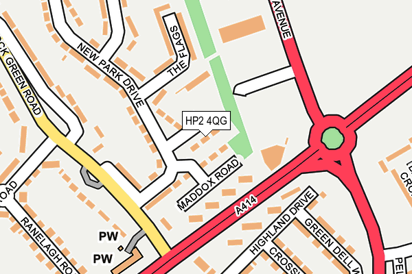 HP2 4QG map - OS OpenMap – Local (Ordnance Survey)