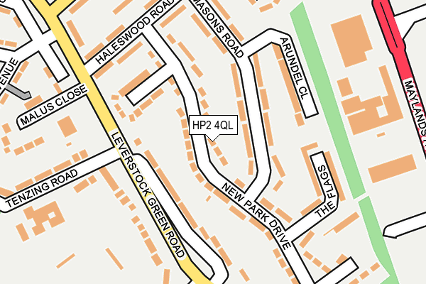 HP2 4QL map - OS OpenMap – Local (Ordnance Survey)