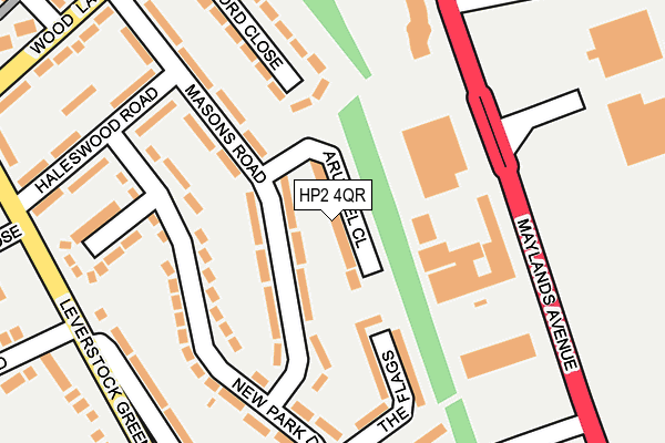 HP2 4QR map - OS OpenMap – Local (Ordnance Survey)