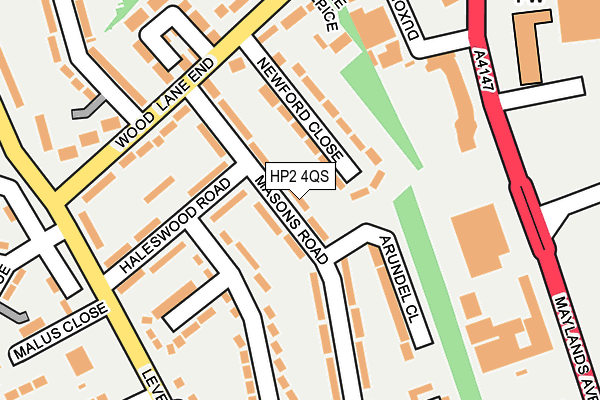 HP2 4QS map - OS OpenMap – Local (Ordnance Survey)