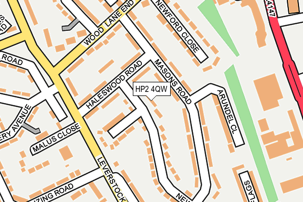 HP2 4QW map - OS OpenMap – Local (Ordnance Survey)