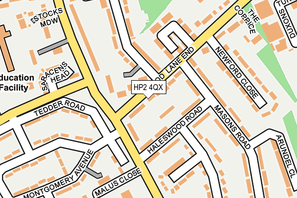 HP2 4QX map - OS OpenMap – Local (Ordnance Survey)