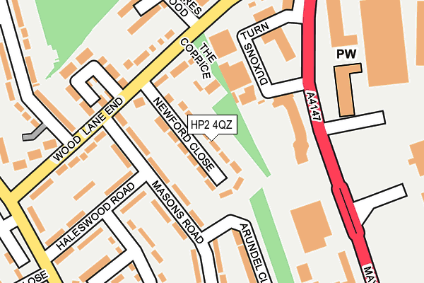 HP2 4QZ map - OS OpenMap – Local (Ordnance Survey)