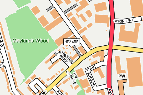 HP2 4RE map - OS OpenMap – Local (Ordnance Survey)