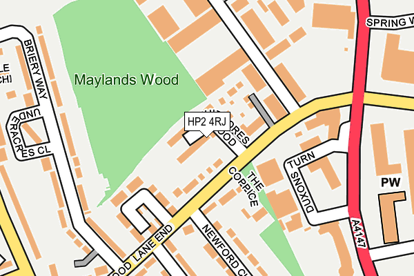 HP2 4RJ map - OS OpenMap – Local (Ordnance Survey)
