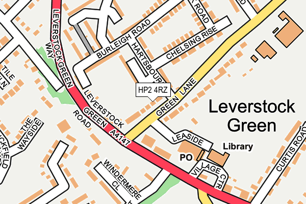 HP2 4RZ map - OS OpenMap – Local (Ordnance Survey)