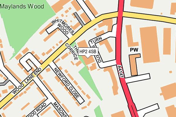 HP2 4SB map - OS OpenMap – Local (Ordnance Survey)