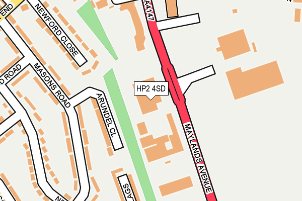 HP2 4SD map - OS OpenMap – Local (Ordnance Survey)