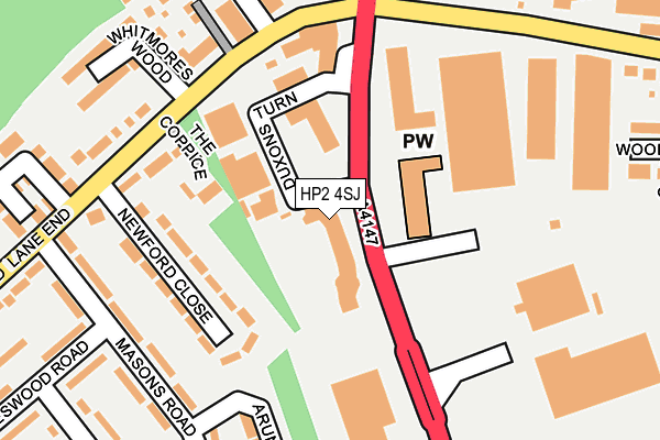 HP2 4SJ map - OS OpenMap – Local (Ordnance Survey)