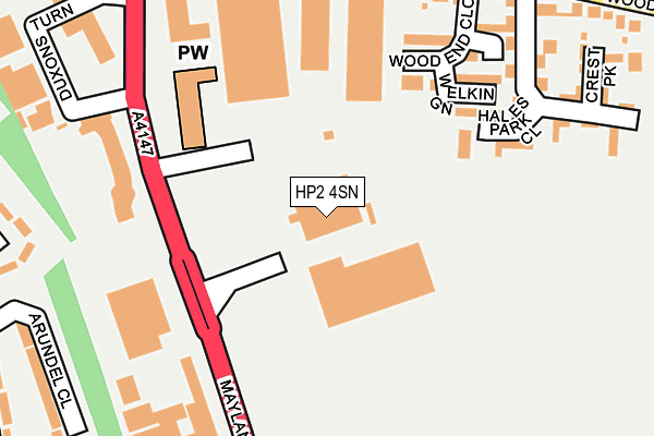HP2 4SN map - OS OpenMap – Local (Ordnance Survey)