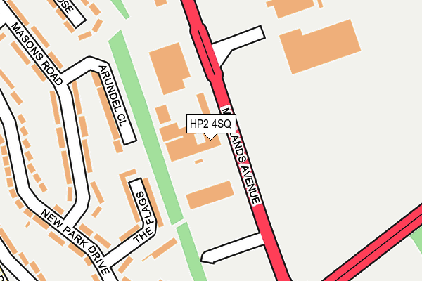 HP2 4SQ map - OS OpenMap – Local (Ordnance Survey)