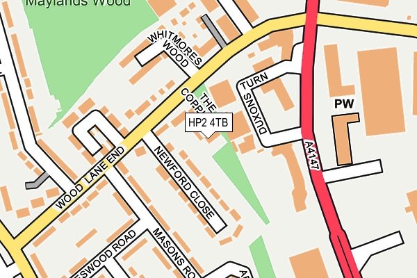 HP2 4TB map - OS OpenMap – Local (Ordnance Survey)