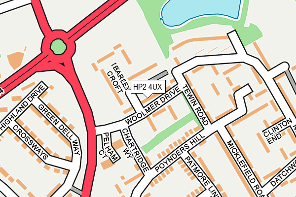 HP2 4UX map - OS OpenMap – Local (Ordnance Survey)