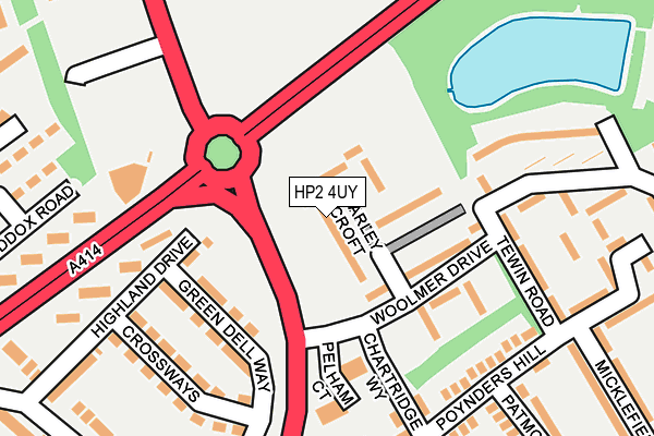 HP2 4UY map - OS OpenMap – Local (Ordnance Survey)