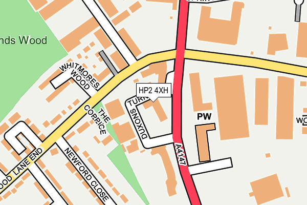 HP2 4XH map - OS OpenMap – Local (Ordnance Survey)