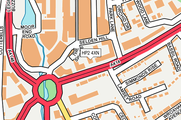 HP2 4XN map - OS OpenMap – Local (Ordnance Survey)