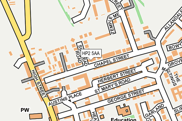 HP2 5AA map - OS OpenMap – Local (Ordnance Survey)