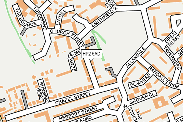 HP2 5AD map - OS OpenMap – Local (Ordnance Survey)