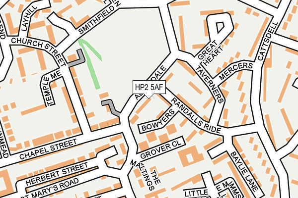 HP2 5AF map - OS OpenMap – Local (Ordnance Survey)