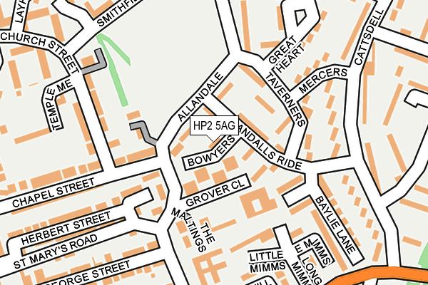 HP2 5AG map - OS OpenMap – Local (Ordnance Survey)