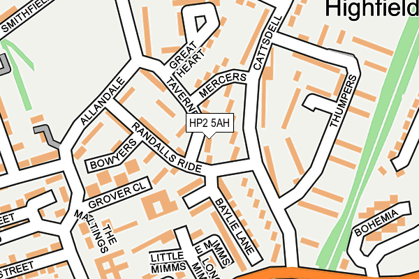 HP2 5AH map - OS OpenMap – Local (Ordnance Survey)