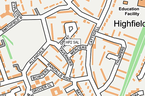 HP2 5AL map - OS OpenMap – Local (Ordnance Survey)