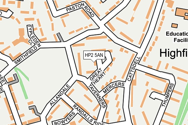 HP2 5AN map - OS OpenMap – Local (Ordnance Survey)