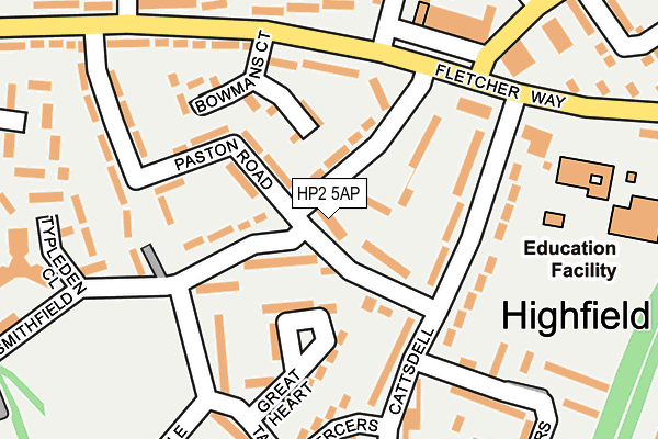 HP2 5AP map - OS OpenMap – Local (Ordnance Survey)
