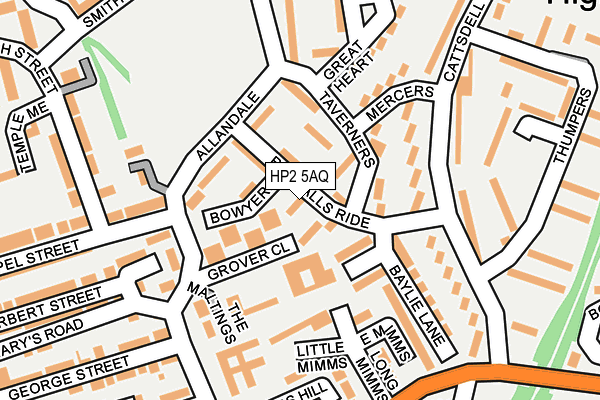 HP2 5AQ map - OS OpenMap – Local (Ordnance Survey)