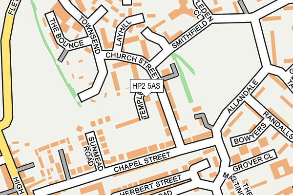 HP2 5AS map - OS OpenMap – Local (Ordnance Survey)