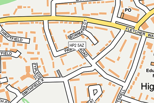 HP2 5AZ map - OS OpenMap – Local (Ordnance Survey)
