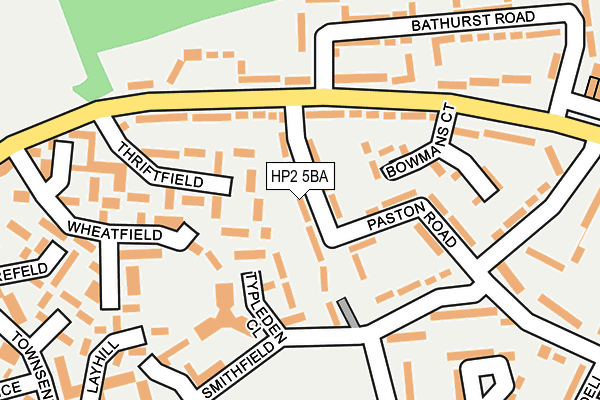 HP2 5BA map - OS OpenMap – Local (Ordnance Survey)