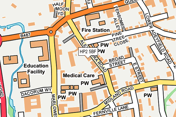 HP2 5BF map - OS OpenMap – Local (Ordnance Survey)