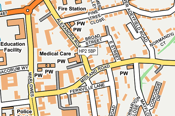 HP2 5BP map - OS OpenMap – Local (Ordnance Survey)