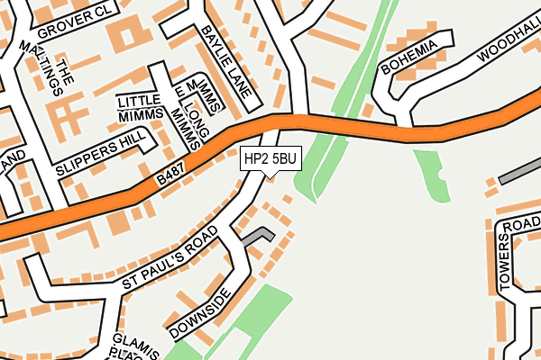 HP2 5BU map - OS OpenMap – Local (Ordnance Survey)