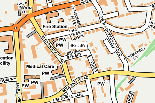 HP2 5BW map - OS OpenMap – Local (Ordnance Survey)