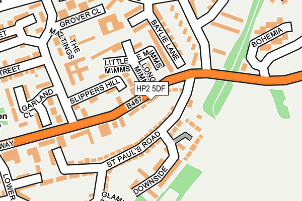 HP2 5DF map - OS OpenMap – Local (Ordnance Survey)