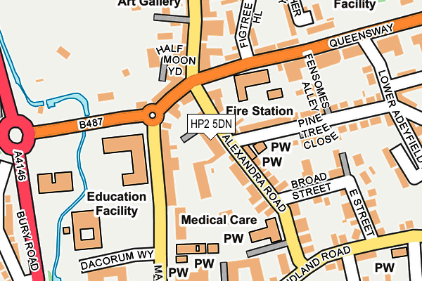 HP2 5DN map - OS OpenMap – Local (Ordnance Survey)